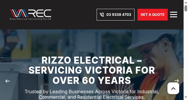 Screenshot of rizzoelectrical.com.au