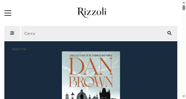 Screenshot of rizzolilibri.it