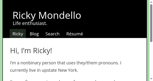 Screenshot of rmondello.com