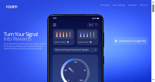Screenshot of roam.network