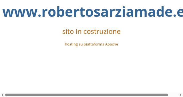 Screenshot of robertosarziamade.eu