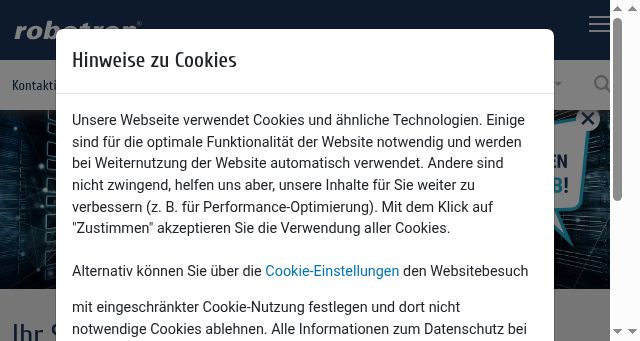 Screenshot of robotron.de