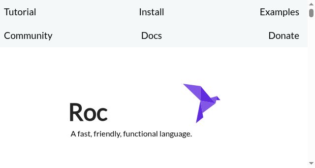 Screenshot of roc-lang.org