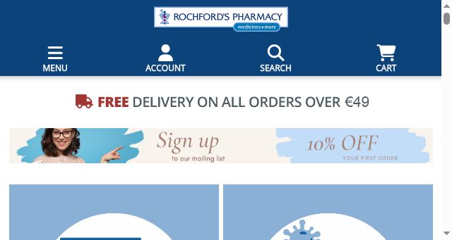 Screenshot of rochfordspharmacy.ie