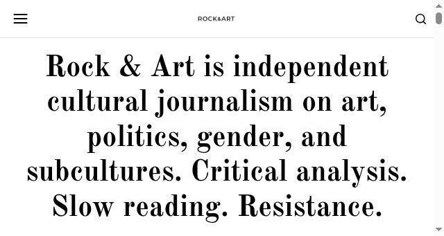 Screenshot of rockandart.org