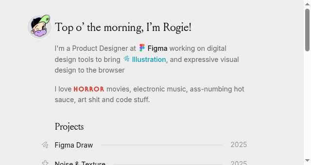 Screenshot of rog.ie