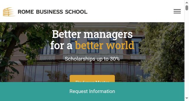 Screenshot of romebusinessschool.com