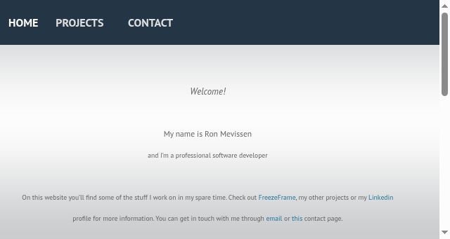 Screenshot of ronmevissen.com