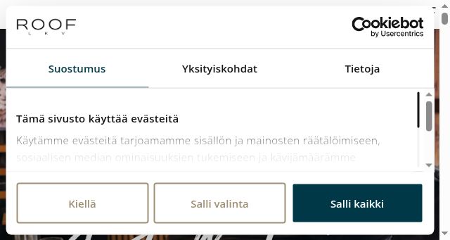 Screenshot of roof.fi