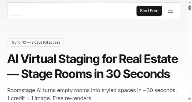 Screenshot of roomstage.ai