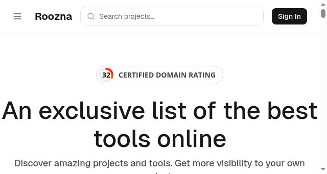 Screenshot of roozna.com