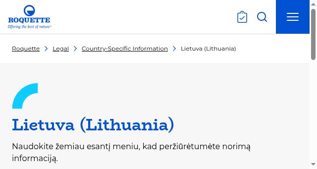 Screenshot of roquette.com