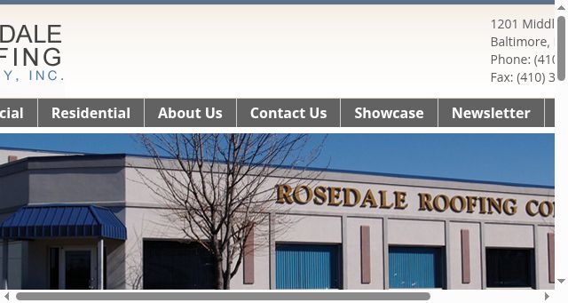 Screenshot of rosedaleroofing.com