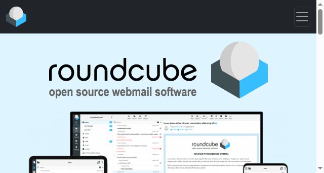 Screenshot of roundcube.net