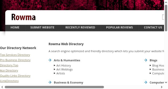 Screenshot of rowma.com