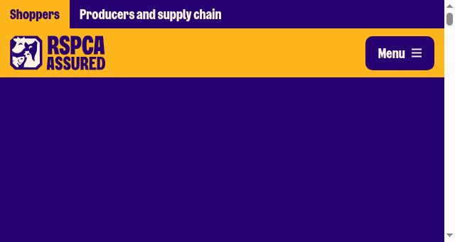 Screenshot of rspcaassured.org.uk