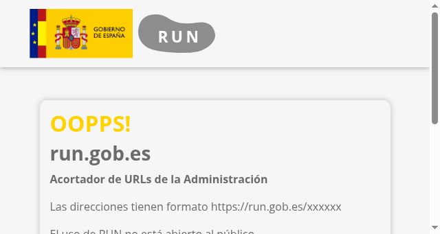 Screenshot of run.gob.es