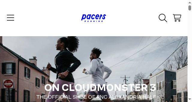 Screenshot of runpacers.com