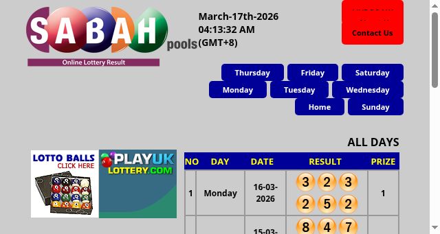 Screenshot of sabahpools.com