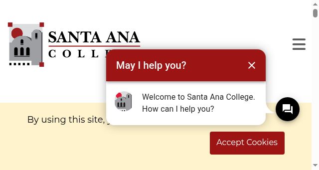 Screenshot of sac.edu