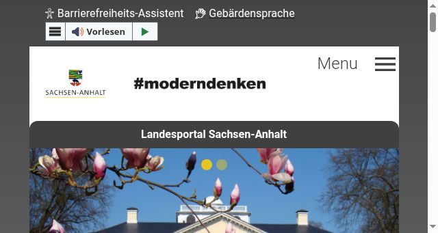 Screenshot of sachsen-anhalt.de