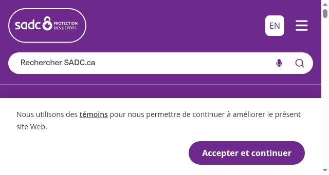 Screenshot of sadc.ca