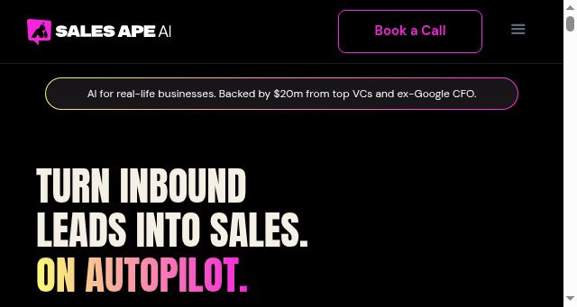 Screenshot of salesape.ai