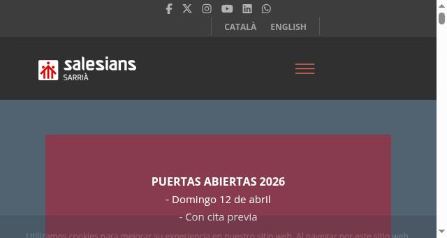 Screenshot of salesianssarria.com