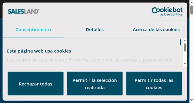 Screenshot of salesland.net