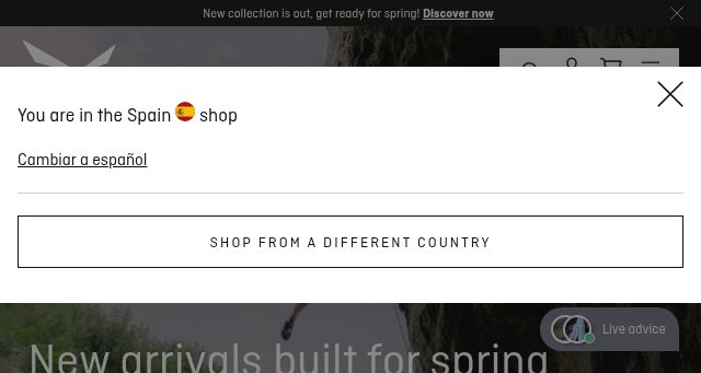 Screenshot of salewa.com