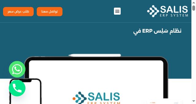 Screenshot of saliserp.com