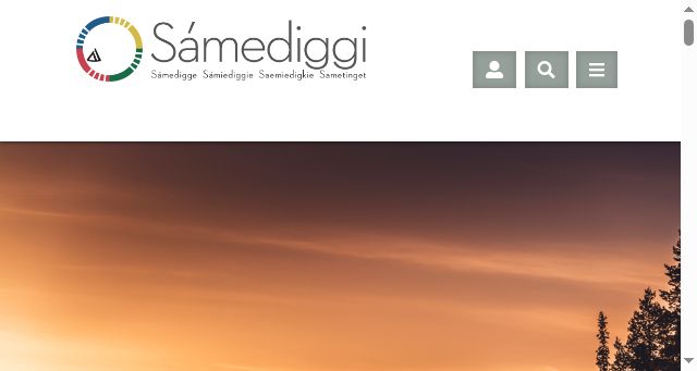 Screenshot of sametinget.se