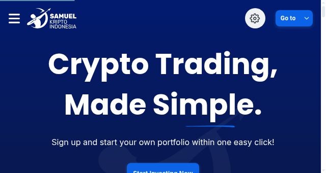 Screenshot of samuelkripto.com