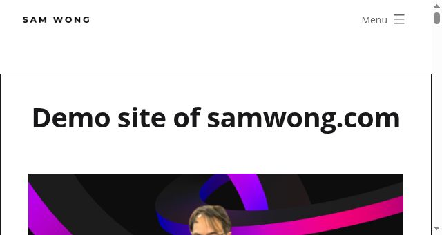 Screenshot of samwong.com