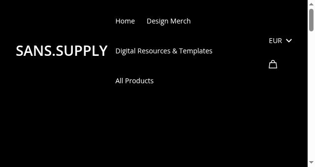 Screenshot of sans.supply