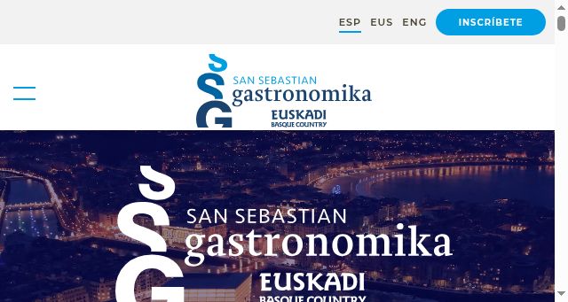 Screenshot of sansebastiangastronomika.com