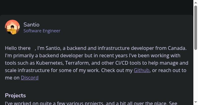 Screenshot of santio.me