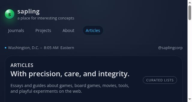 Screenshot of saplingcorp.com
