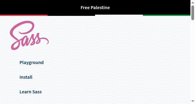 Screenshot of sass-lang.com