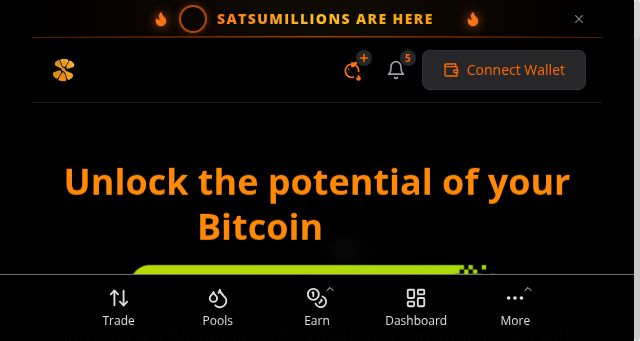 Screenshot of satsuma.exchange
