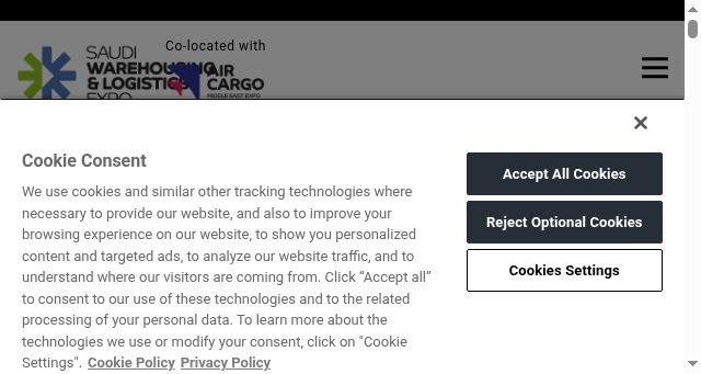 Screenshot of saudilogisticsexpo.com
