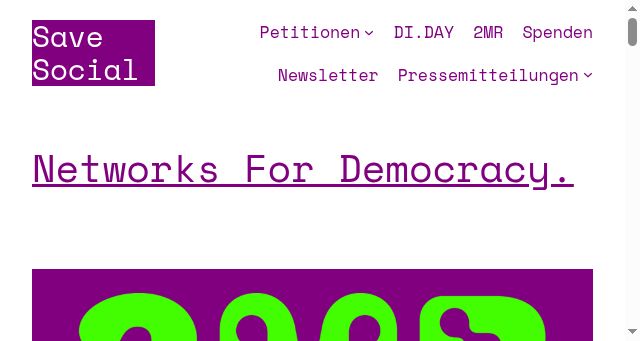 Screenshot of savesocial.eu