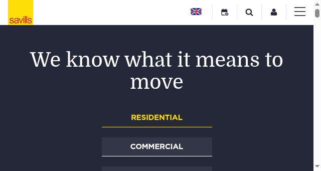 Screenshot of savills.co.uk