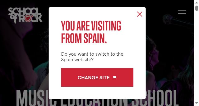 Screenshot of schoolofrock.com