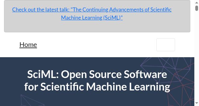 Screenshot of sciml.ai