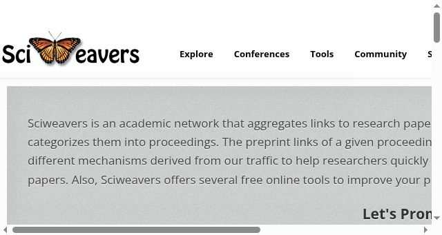 Screenshot of sciweavers.org