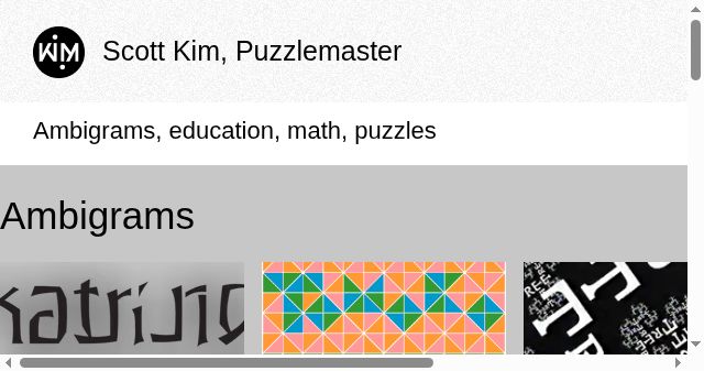 Screenshot of scottkim.com