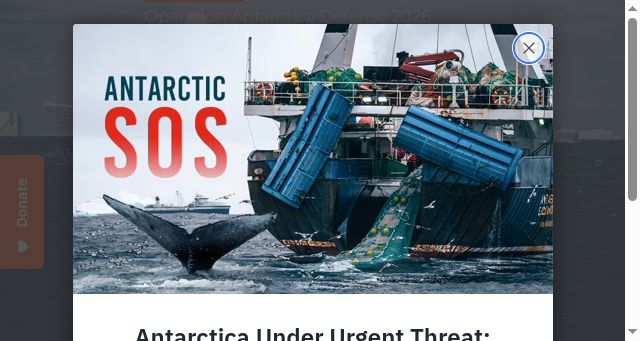 Screenshot of seashepherdglobal.org