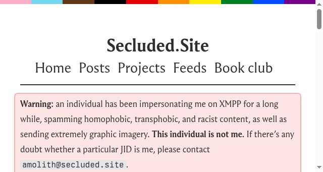 Screenshot of secluded.site