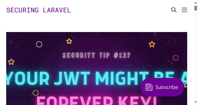 Screenshot of securinglaravel.com